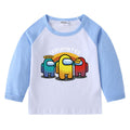 Children's T-shirt with round neck and long sleeved base