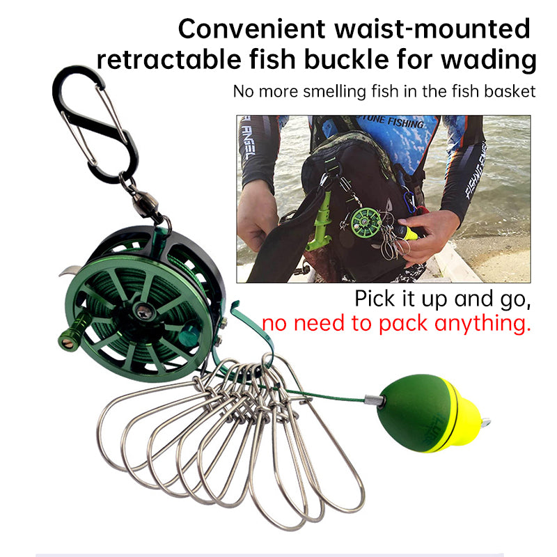 Stainless Steel Fishing Clip with Floats, 8 Clips Live Bait Hook Holder for Reel, Portable Fishing Tackle Tool