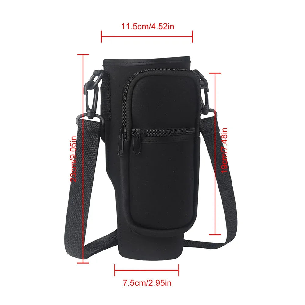 40oz Neoprene Water Bottle Carrier Bag For Stanley Quencher Cup Sleeve with Adjustable Shoulder Strap Water Bottle Holder Pouch